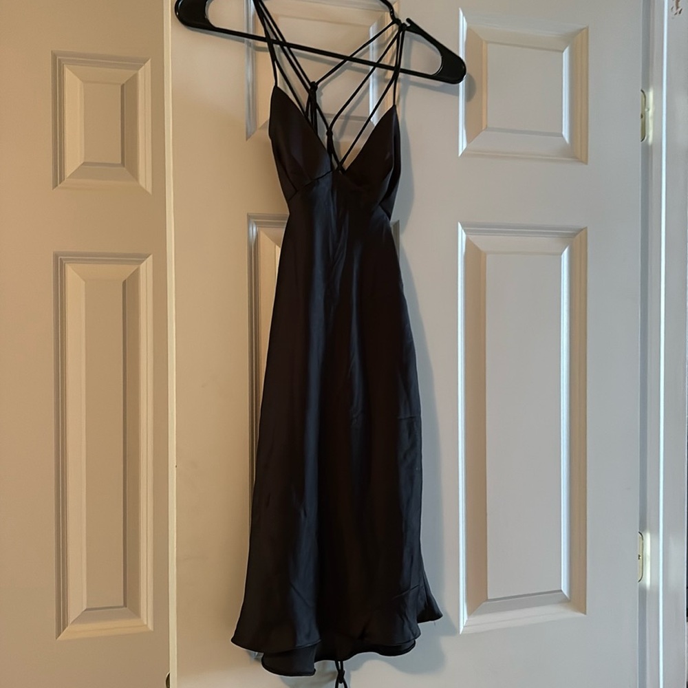 Zara satin lingerie style dress